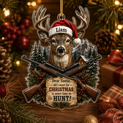 Personalized Hunting Christmas Buck Acrylic