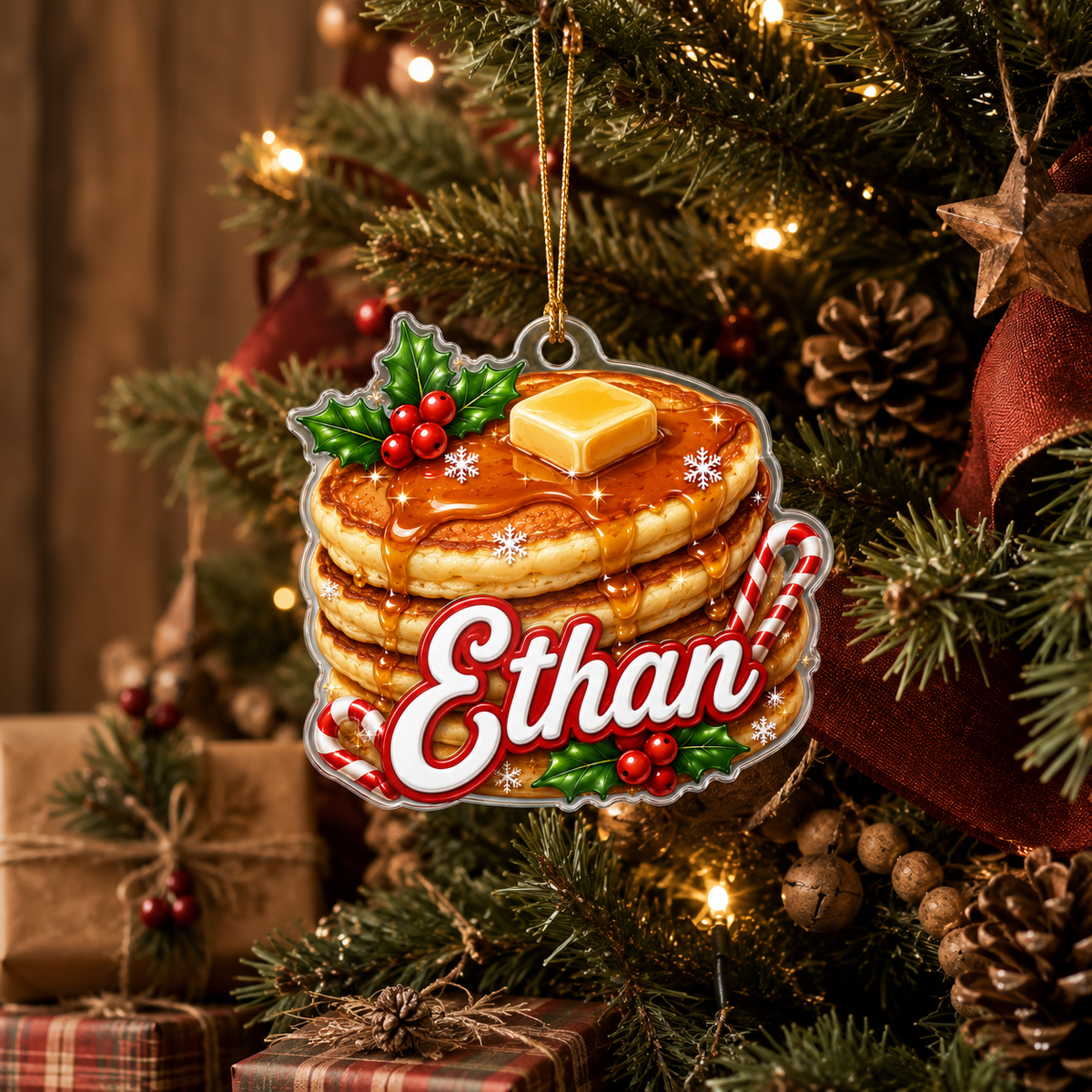 Custom Name Food Acrylic - Pancakes
