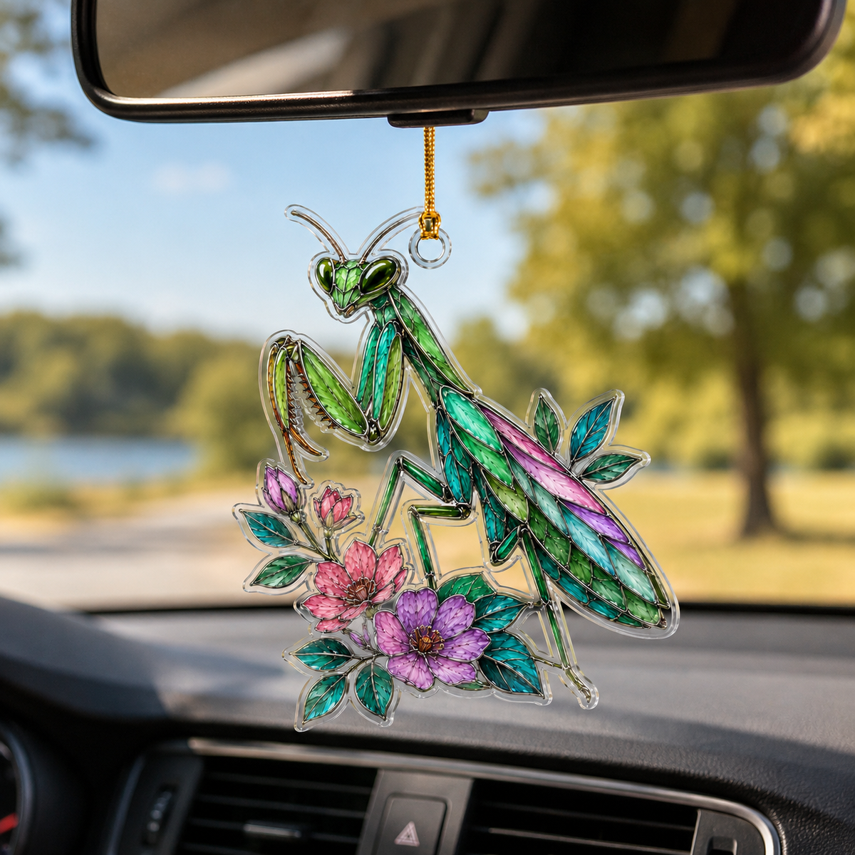 Bird With Flower Praying Mantis