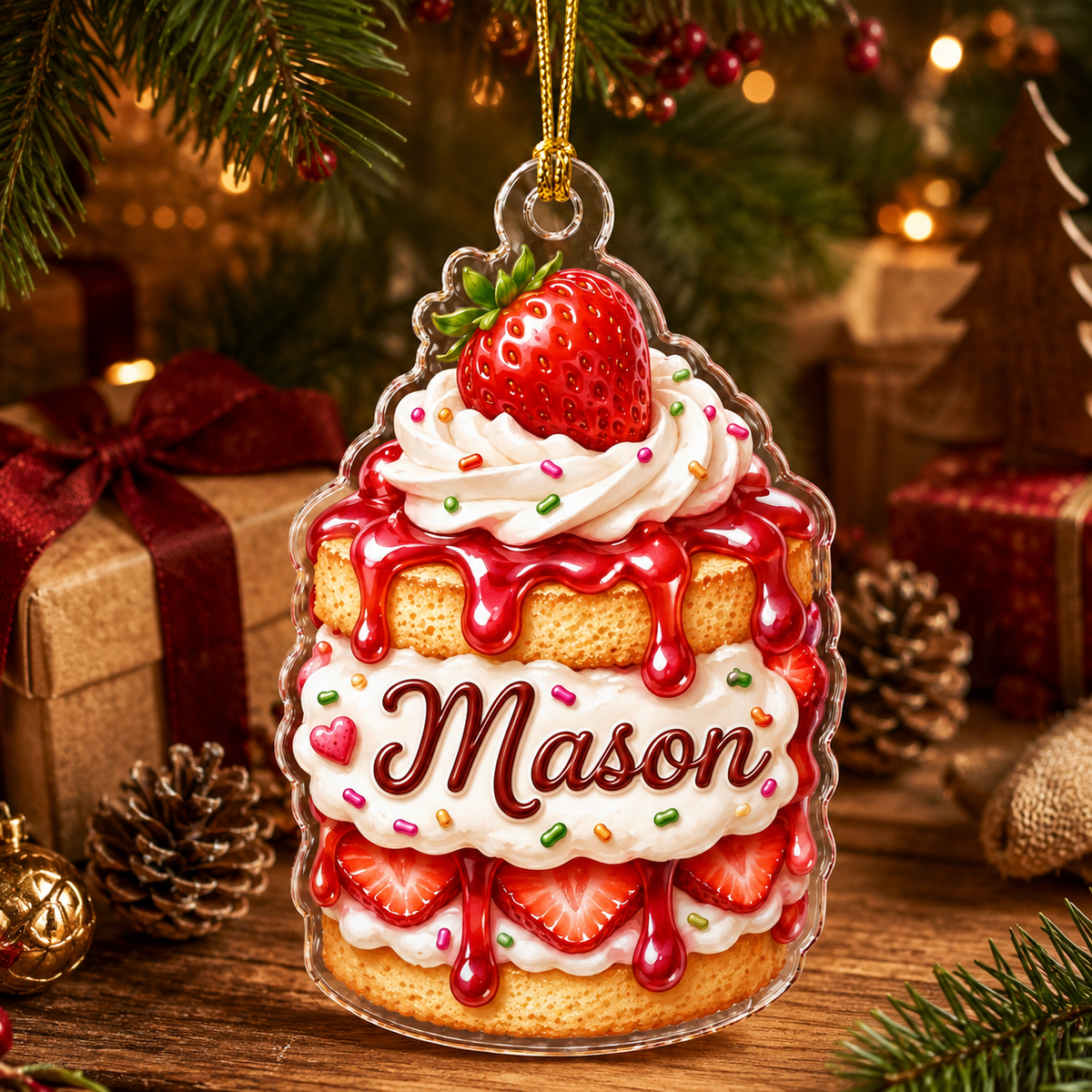 Custom Dessert Strawberry Shortcake Acrylic