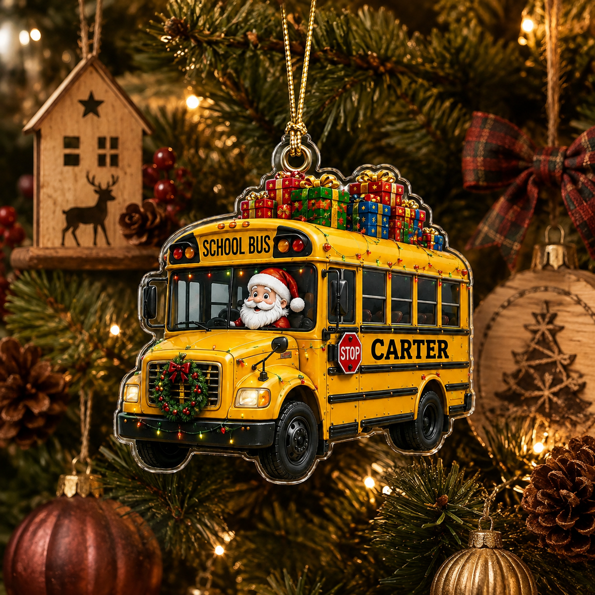 Santa Vehicle School Bus