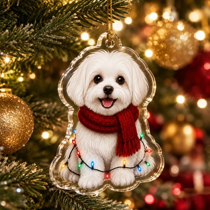 Dog Christmas Ledlight Maltese
