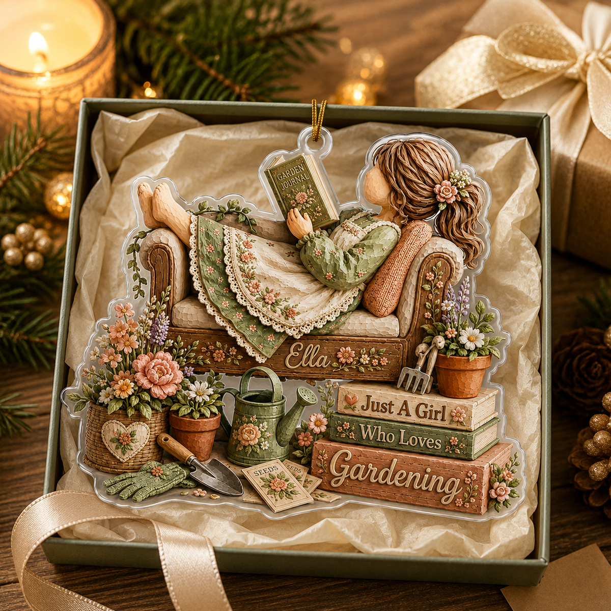 Personalized Just A Girl Hobby Gardening