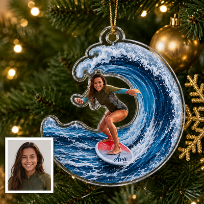 Surfing Personalize Acrylic Girl
