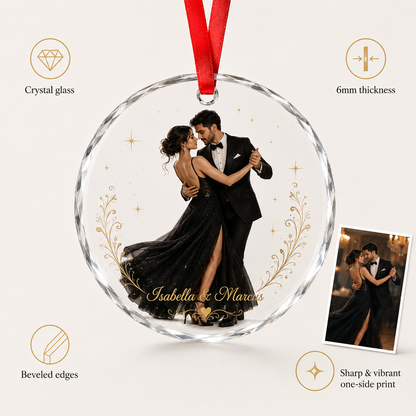 Personalized Dancing Glass Couple Dancing