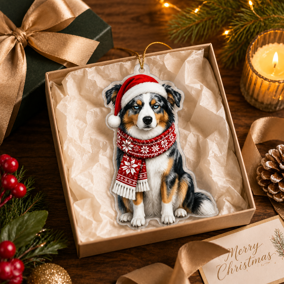 Dog Funny Christmas Australian Shepherd