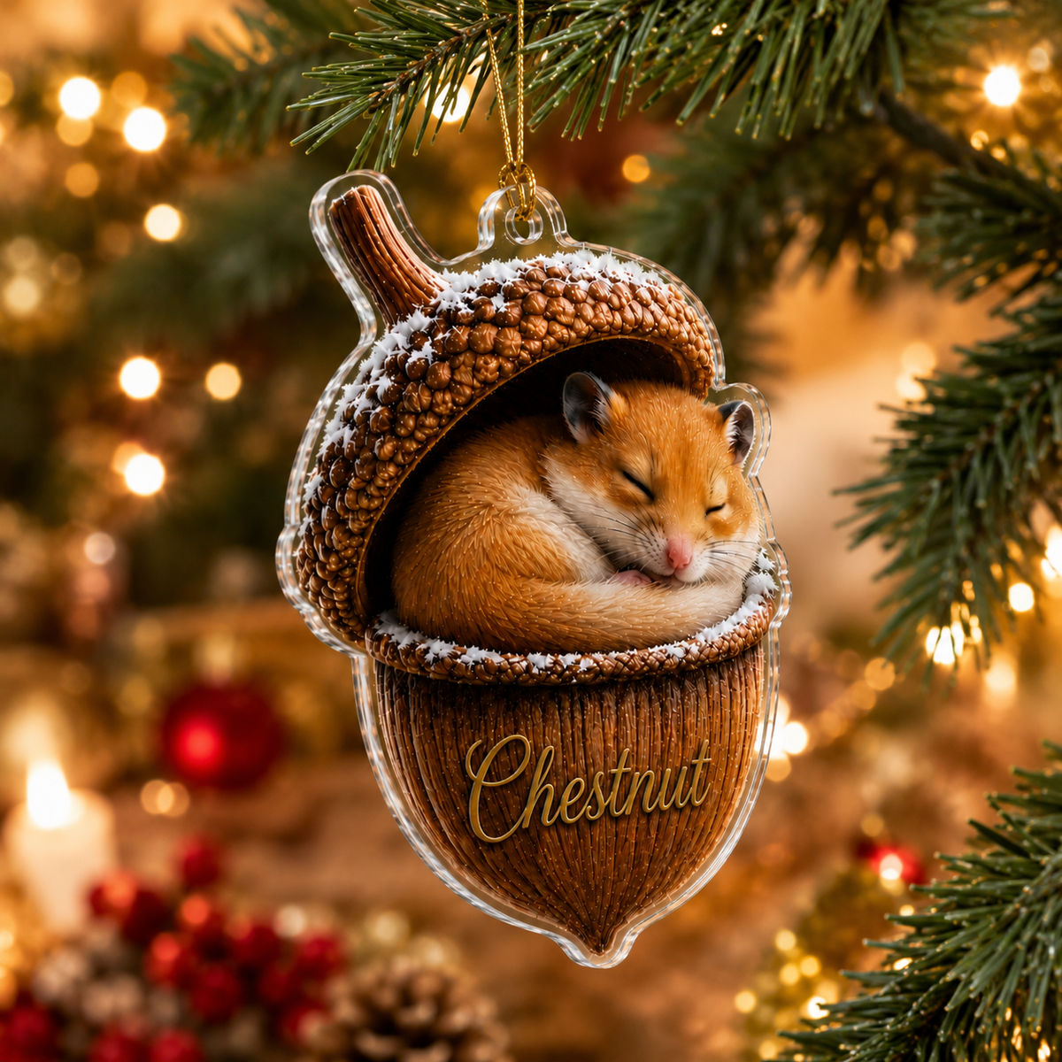 Animal Tree Decor Acrylic Hamster