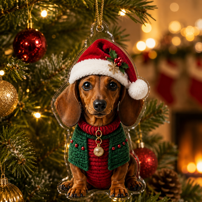 Dog Chrismast With Noel Sweater Dachshund