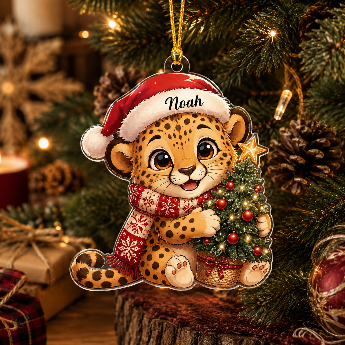 Animal Christmas Cheetah