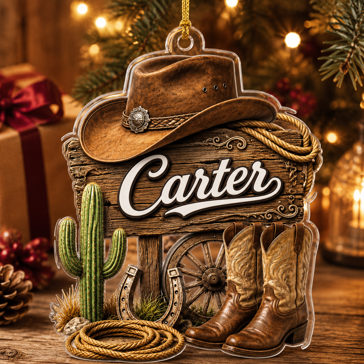 Personalized Boots Western Sign Acrylic