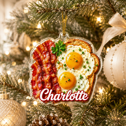 Breakfast Custom Name Bacon and Eggs Acrylic