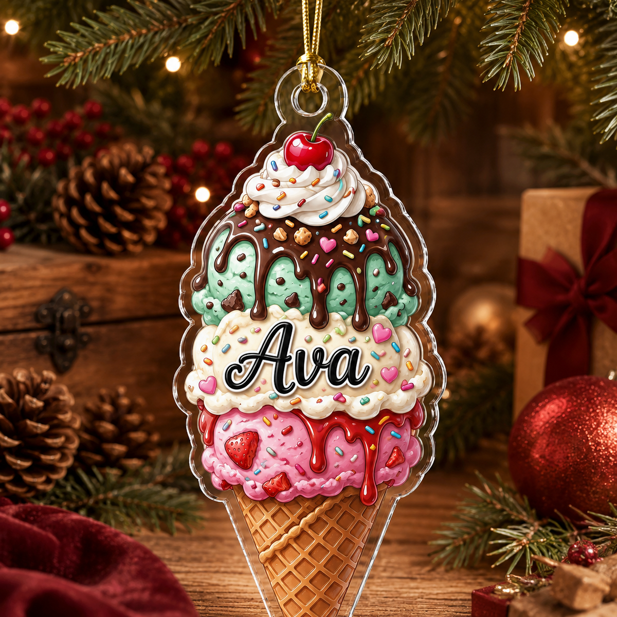 Custom Dessert Ice Cream Cone Acrylic