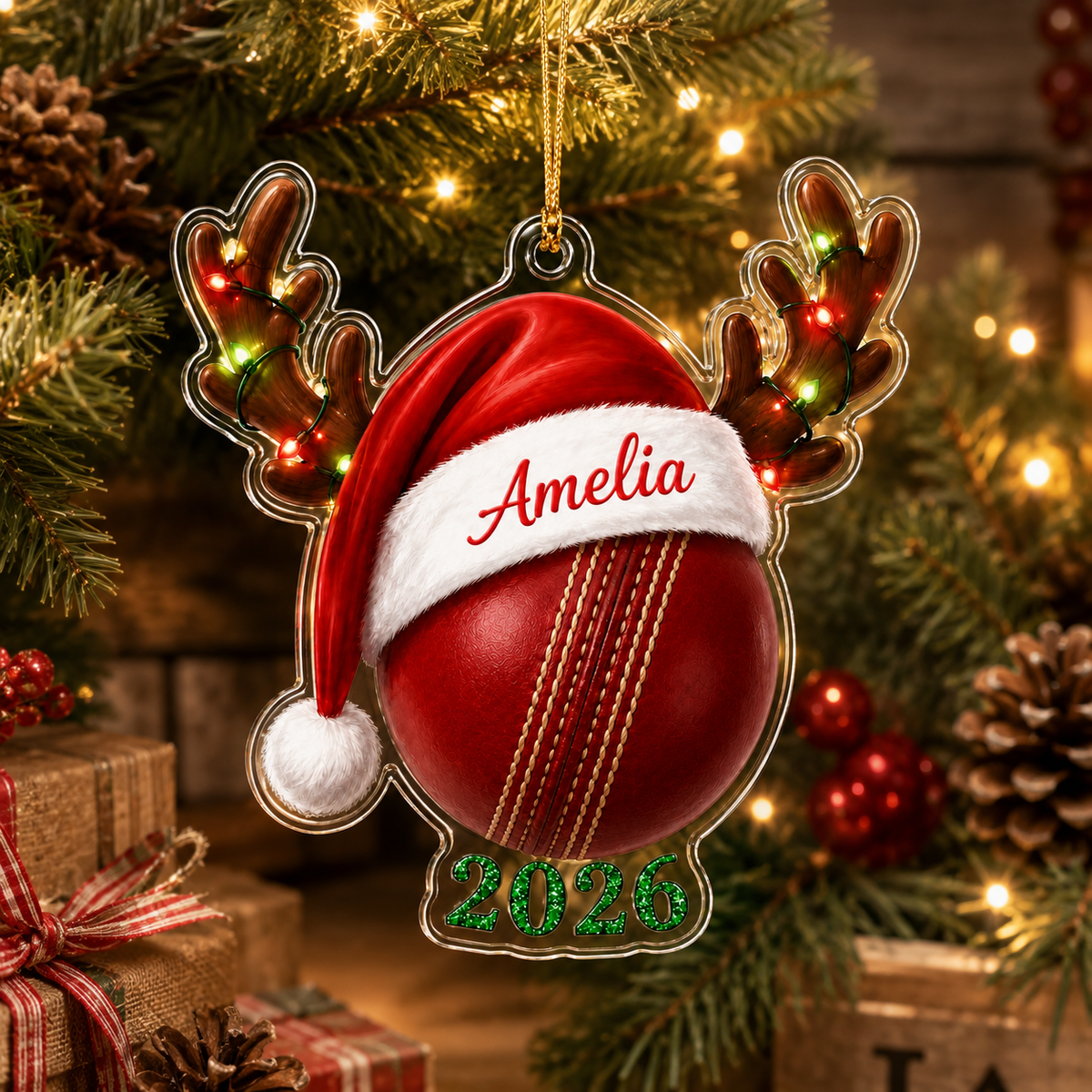Christmas Sports 2026 Cricket Acrylic