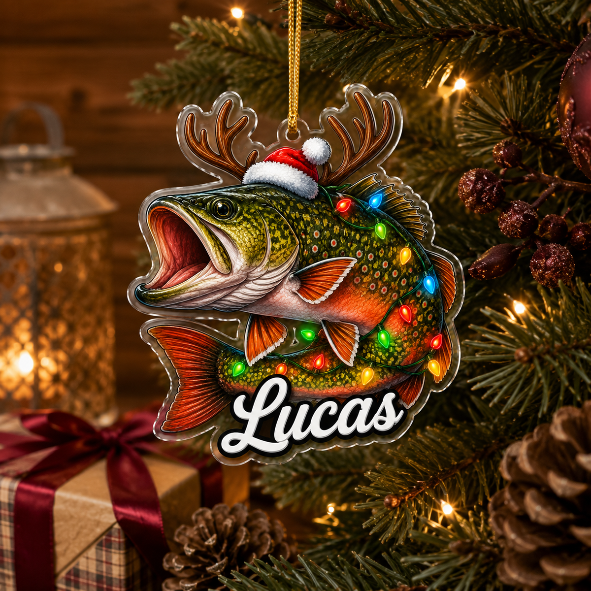 Fishing Christmas Brook Trout Acrylic