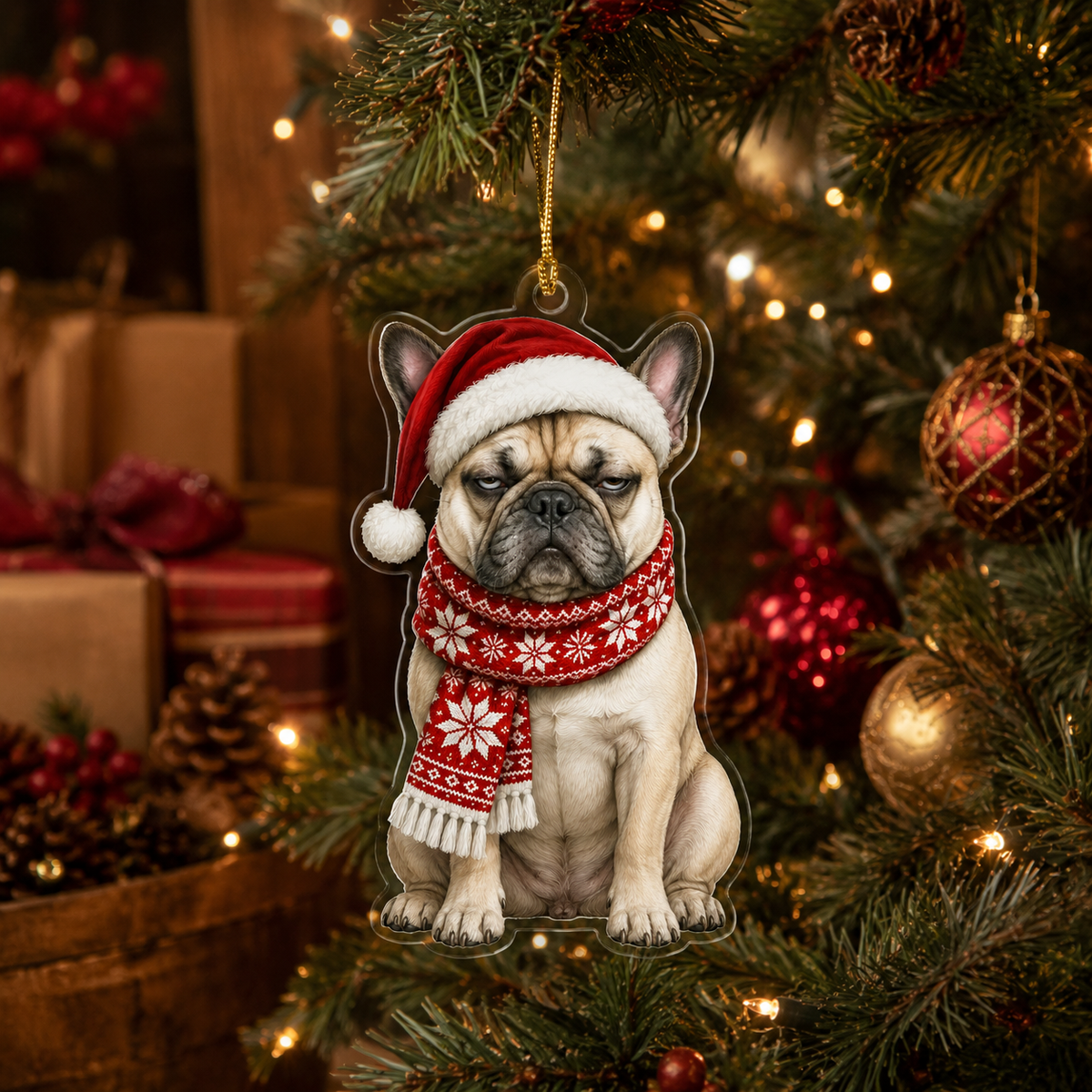 Dog Funny Christmas French Bulldog