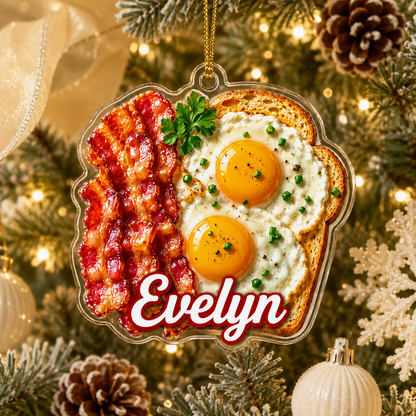 Breakfast Custom Name Bacon and Egg Toast Acrylic