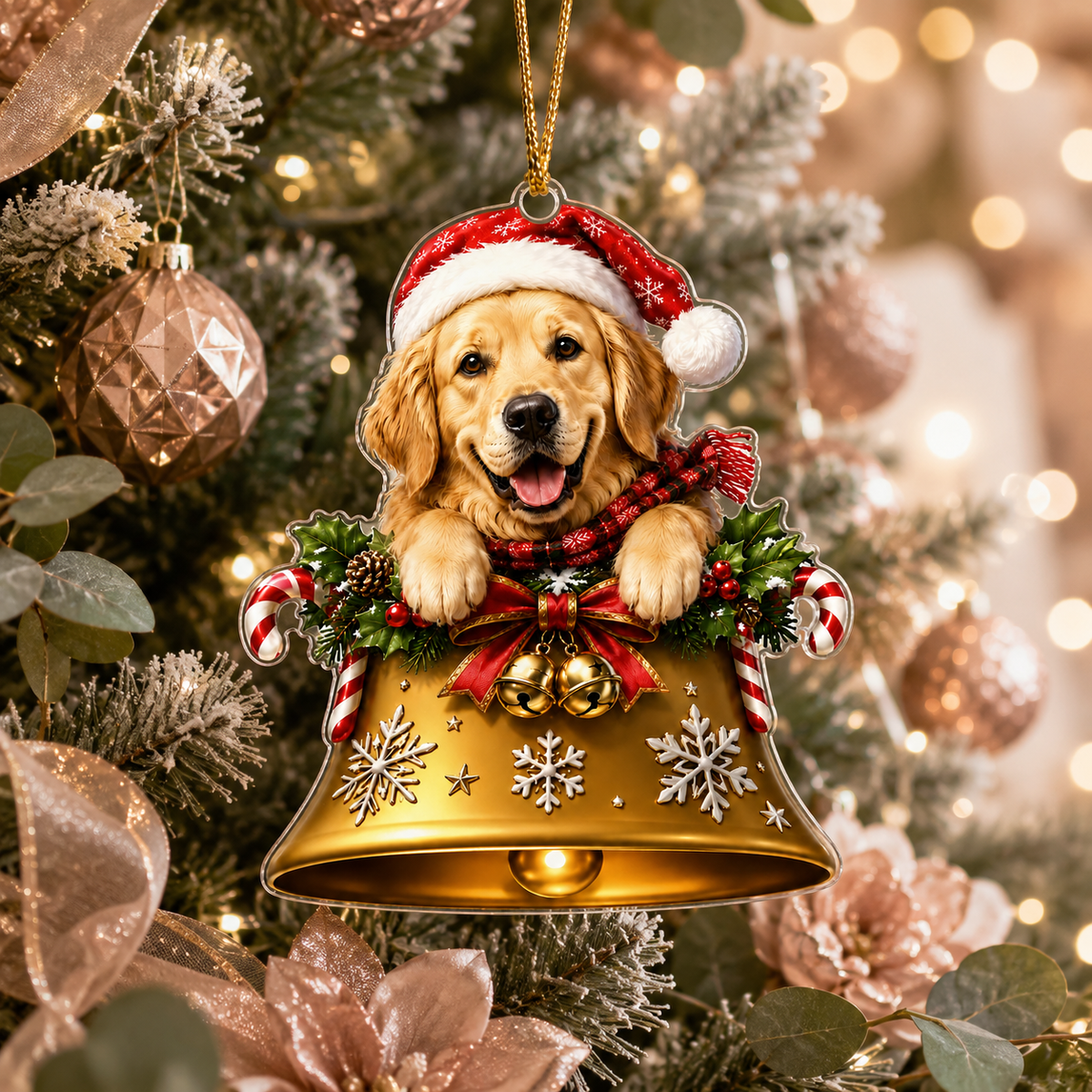 Dog Christmas Bell Golden Retriever