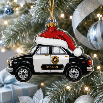 Police Santa hat Car
