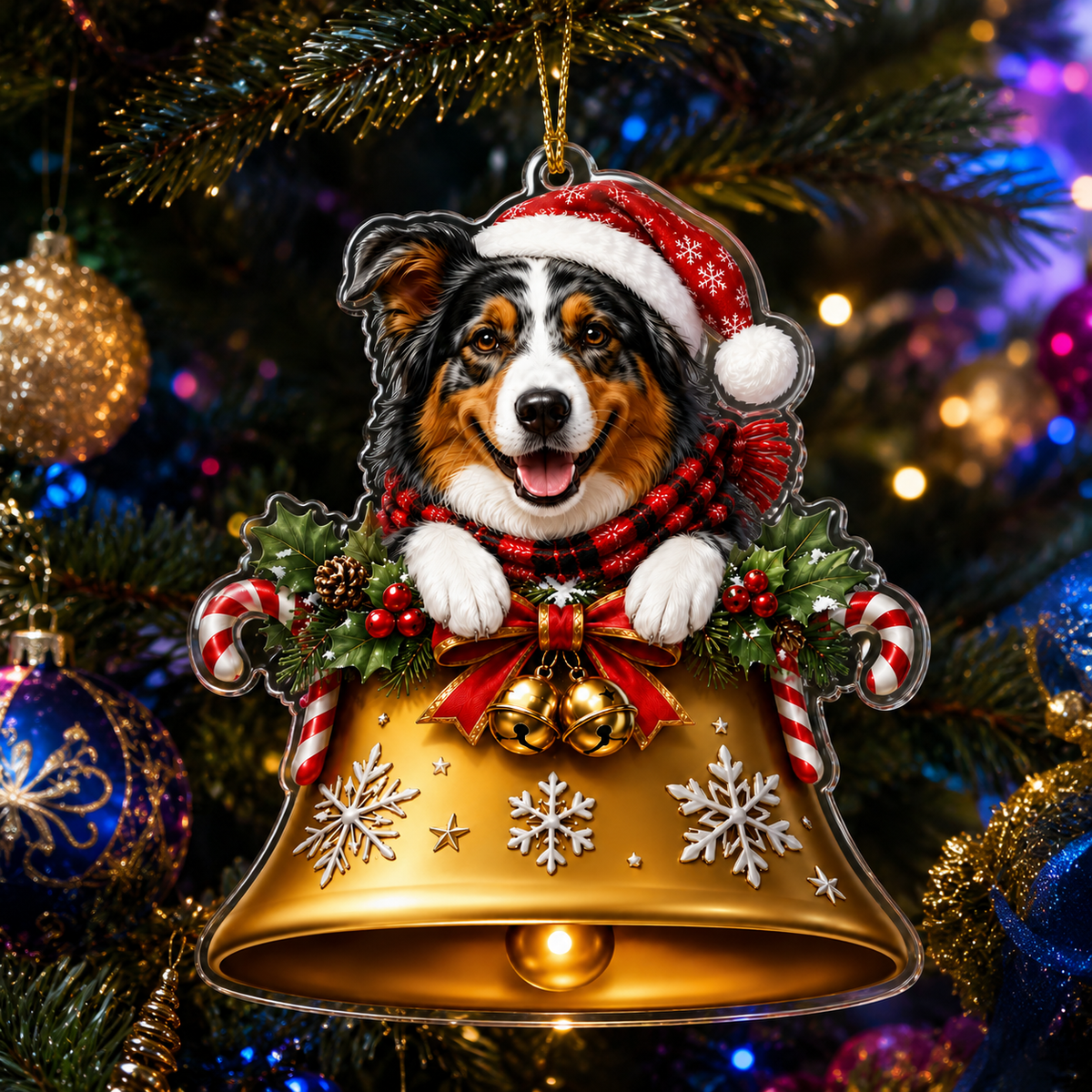 Dog Christmas Bell Australian Shepherd