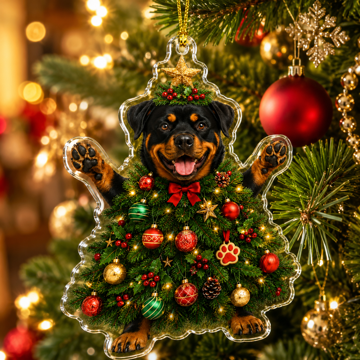 Dog Santa Tree Rottweiler