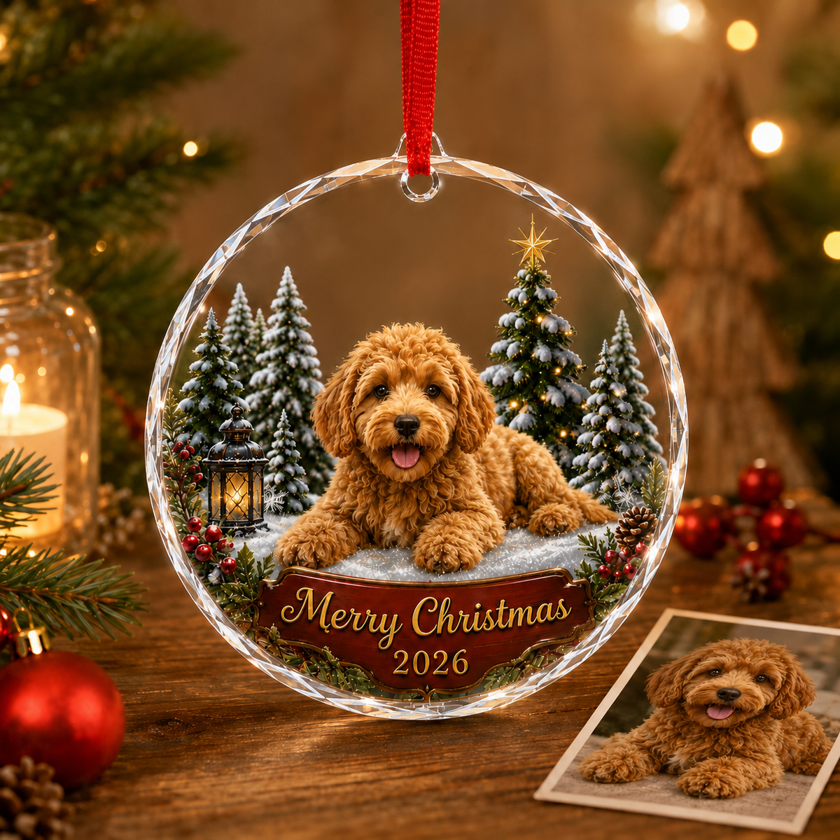 Custom Photo Dog Xmas Style 9