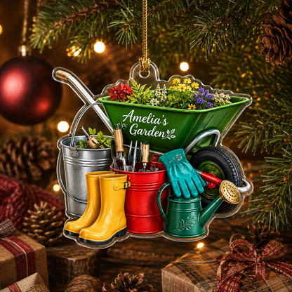 Custom Gardening Holiday Tool Pail Acrylic