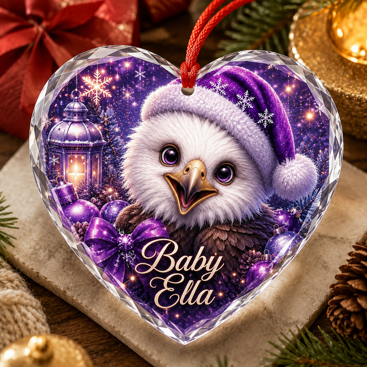 Purple Bird At Christmas Baby Eagle