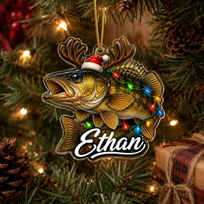Fishing Christmas Lights Walleye Acrylic
