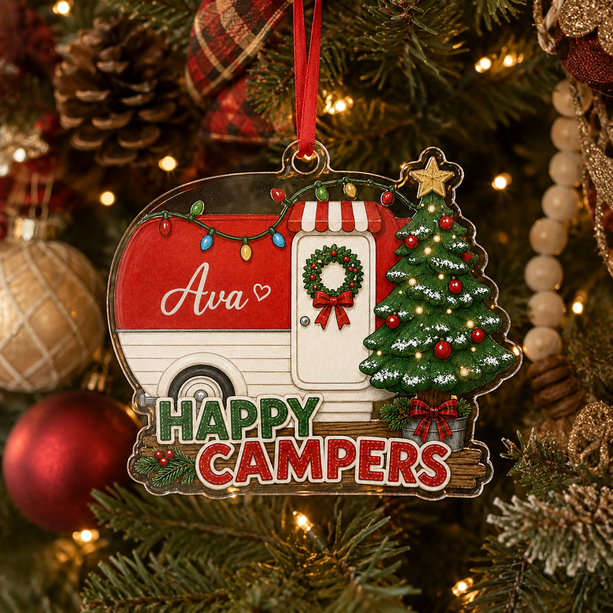 Camping Personalize Acrylic Basic Mobile Home