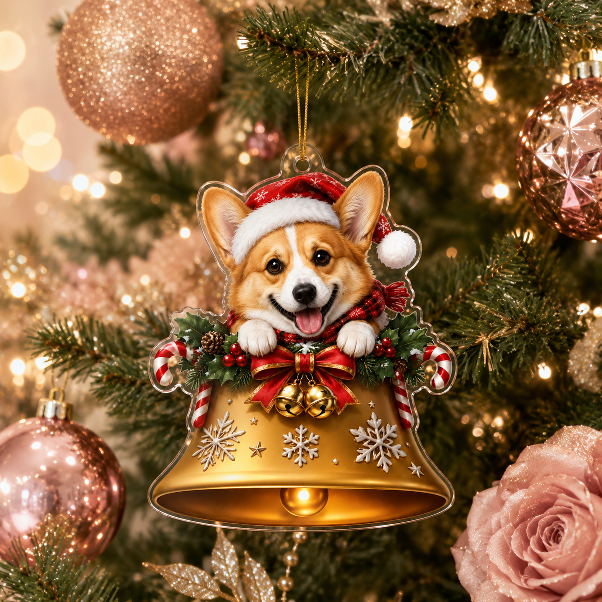 Dog Christmas Bell Corgi