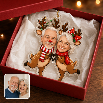 Custome Photo Couple Reindeer