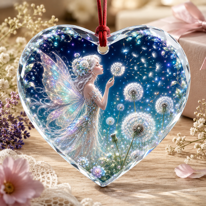 Fairy Glass Ornament Dandelion Fairy
