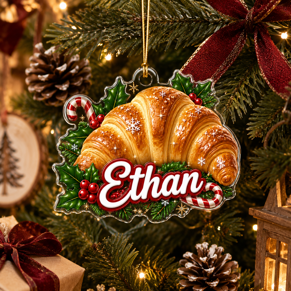 Custom Name Food Acrylic - Croissant
