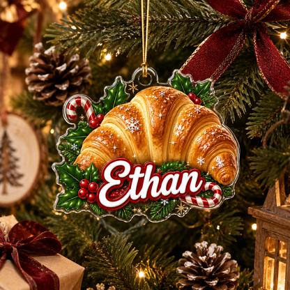 Custom Name Food Acrylic - Croissant