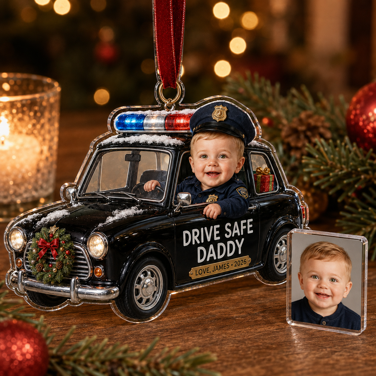 Photo Baby Police Car