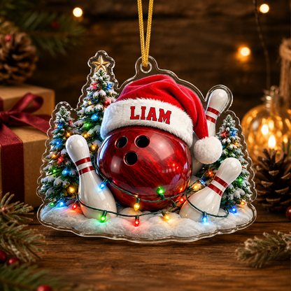 Custom Sports Christmas Acrylic - Bowling