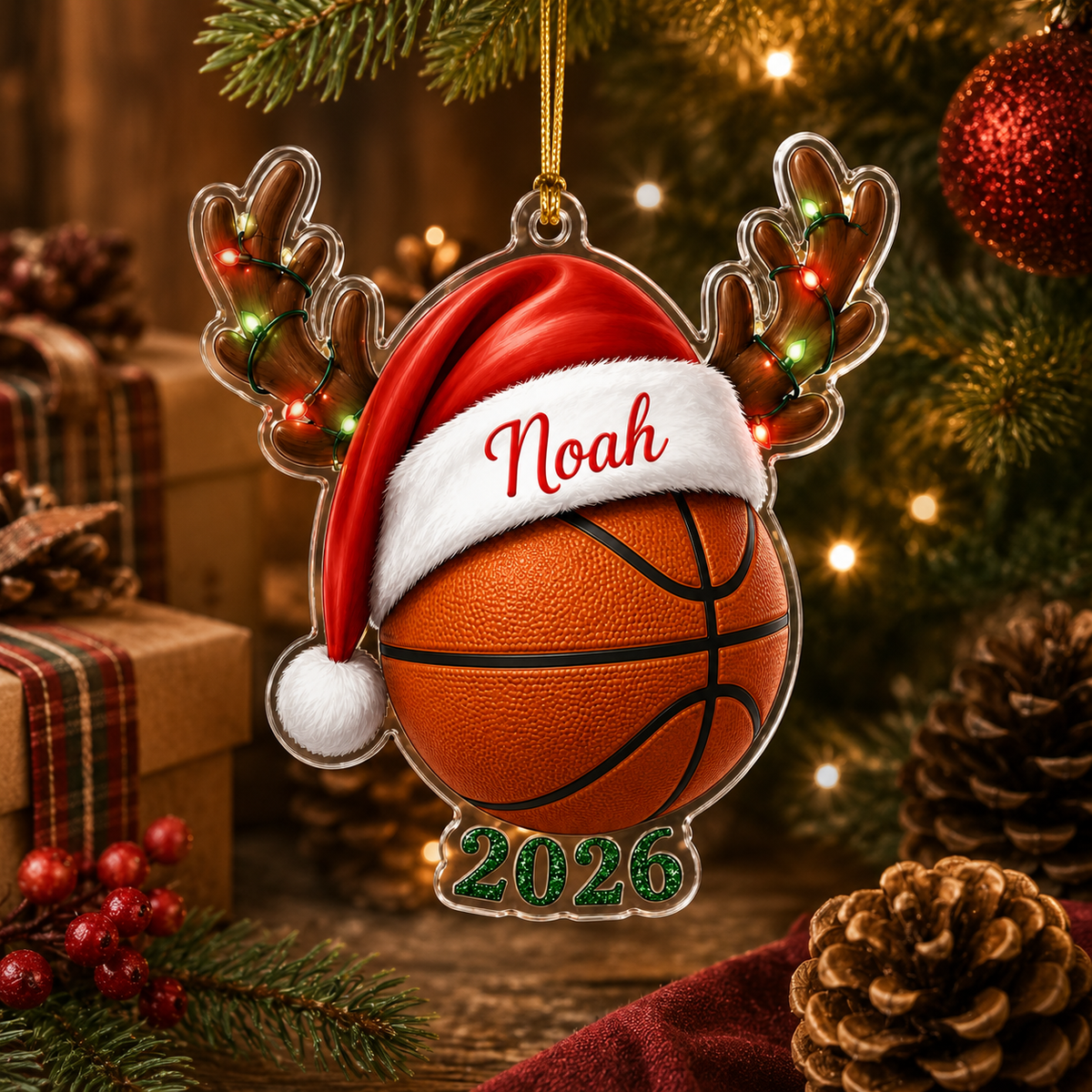 Christmas Sports 2026 Basketball Acrylic