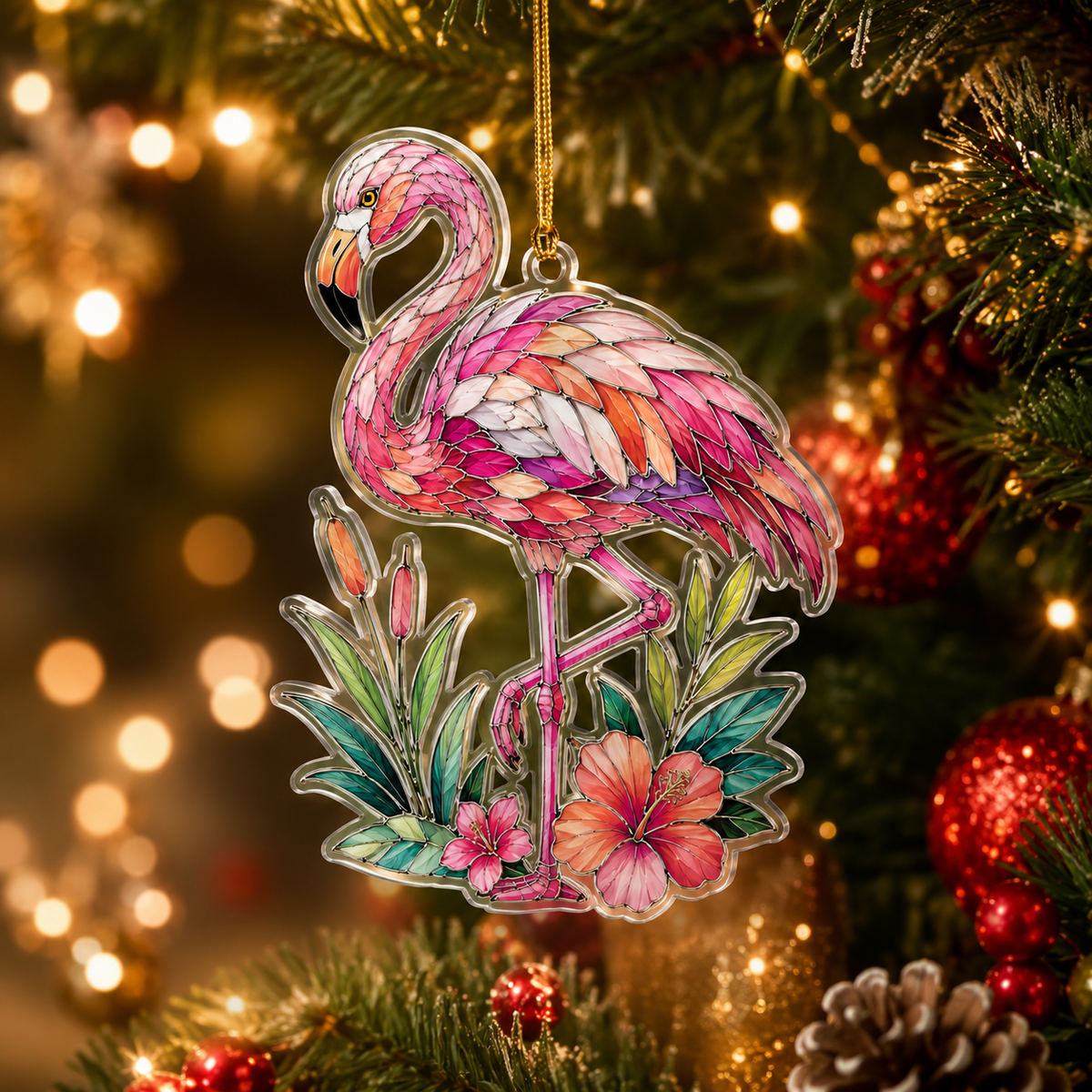 Bird With Flower Flamingo