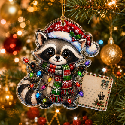 Animal With Christmas Led Raccoon
