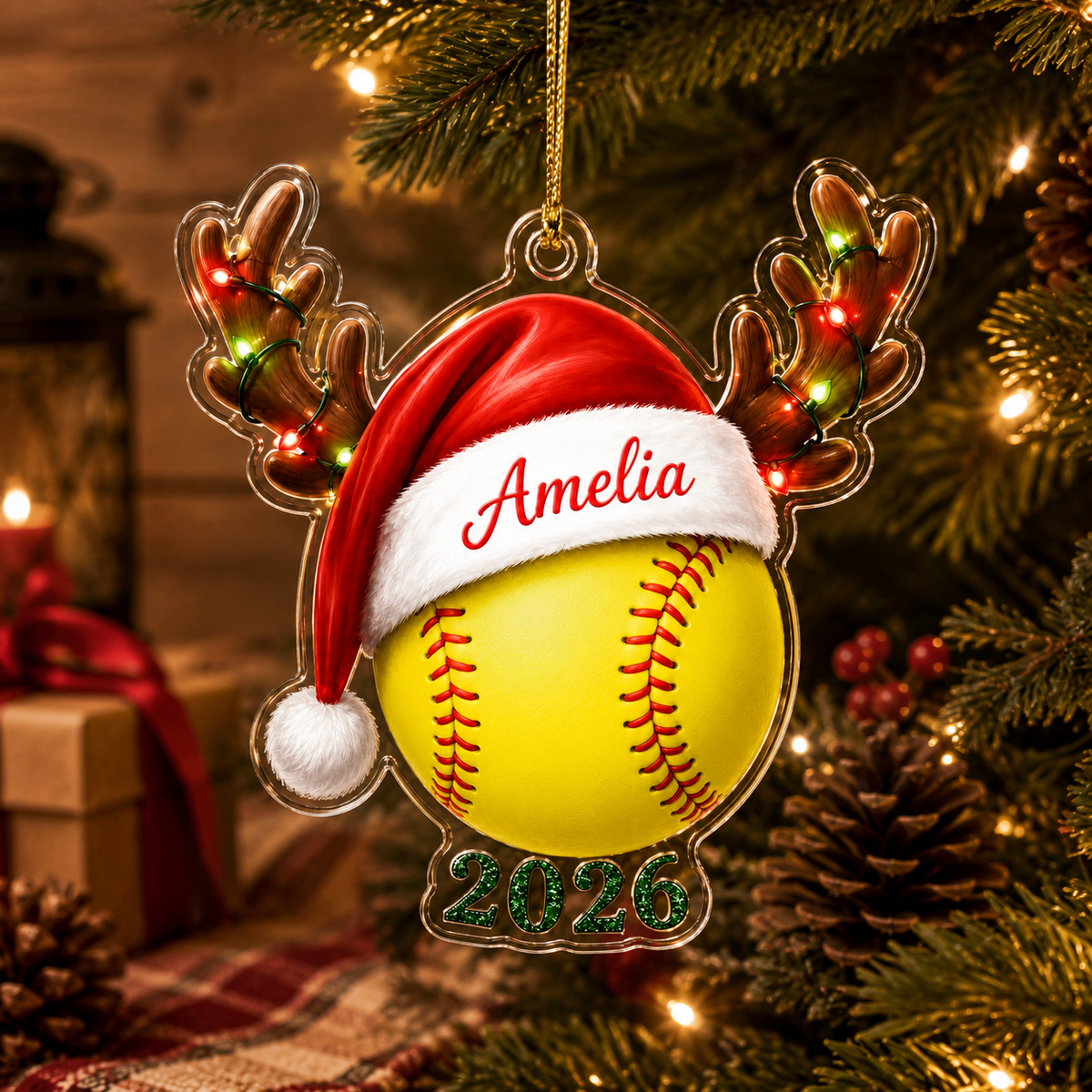 Christmas Sports 2026 Softball Acrylic