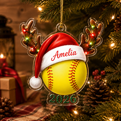 Christmas Sports 2026 Softball Acrylic