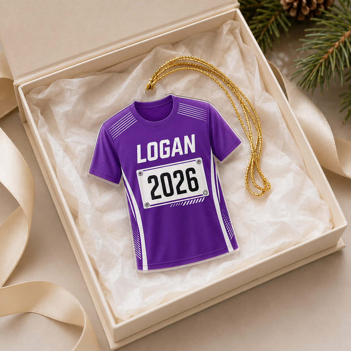 Custom Runner Acrylic - Race Bib Shirt