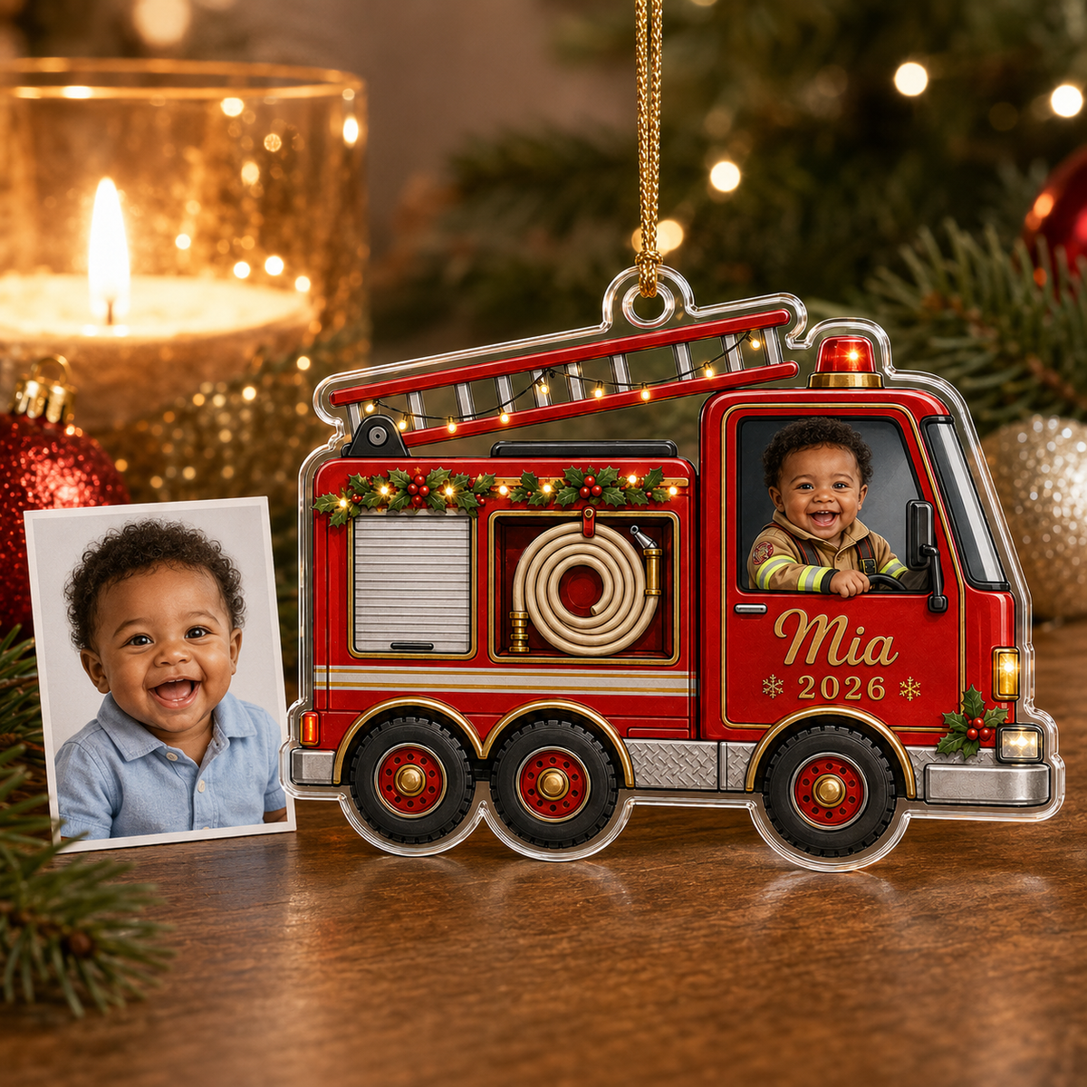 Baby Photo Fire Truck