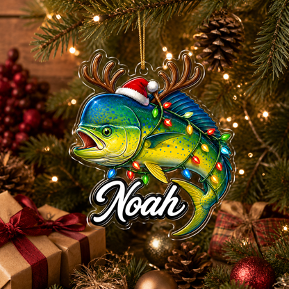 Fishing Christmas Lights Mahi Mahi Acrylic
