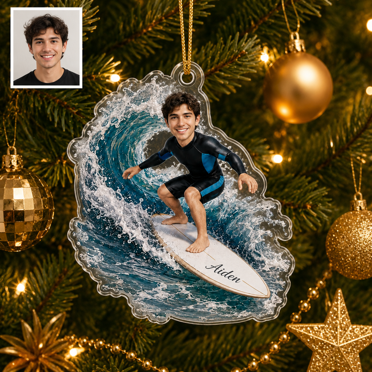 Surfing Personalize Acrylic Boy