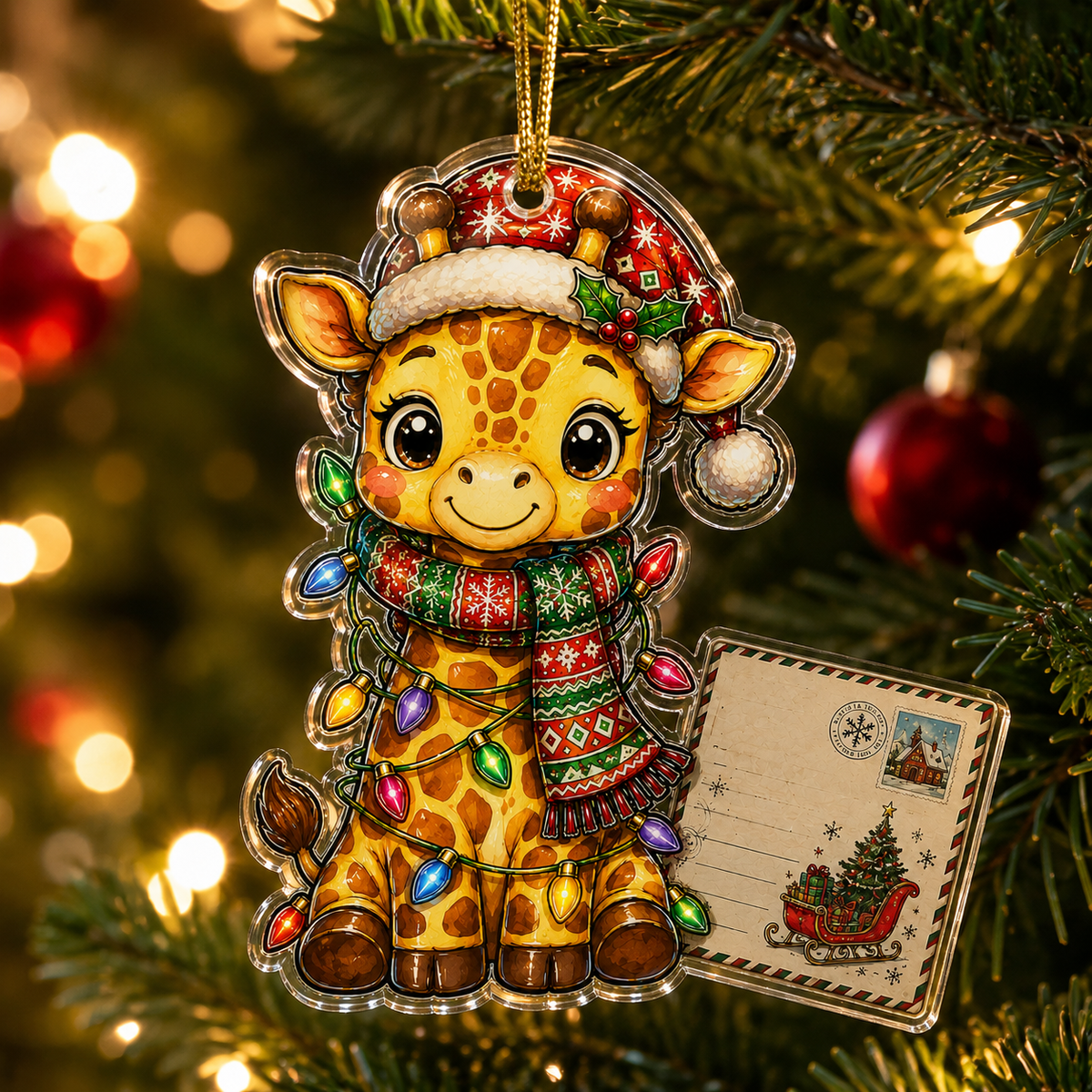 Animal With Christmas Led Giraffe