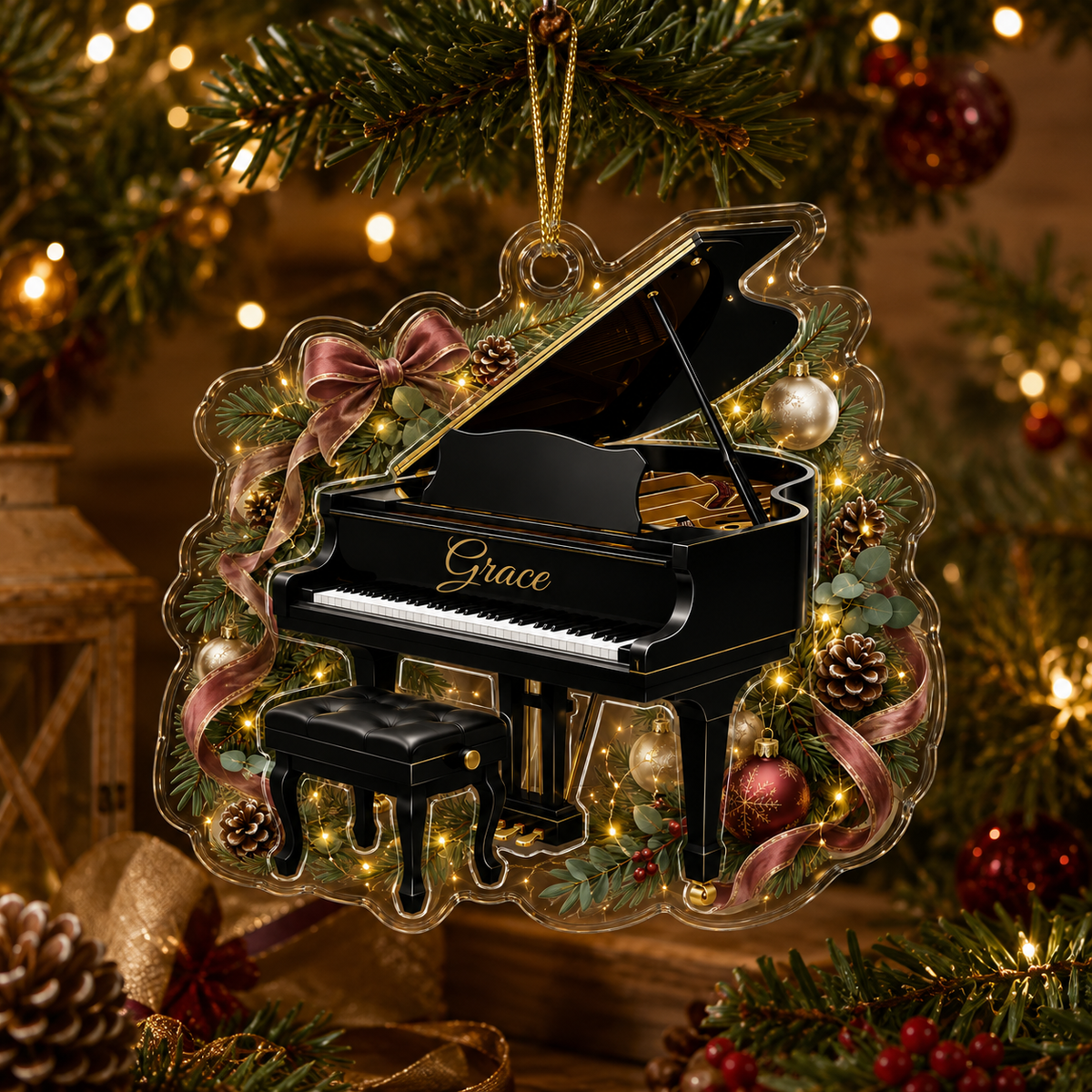 Piano Custome Name Acrylic Style 9