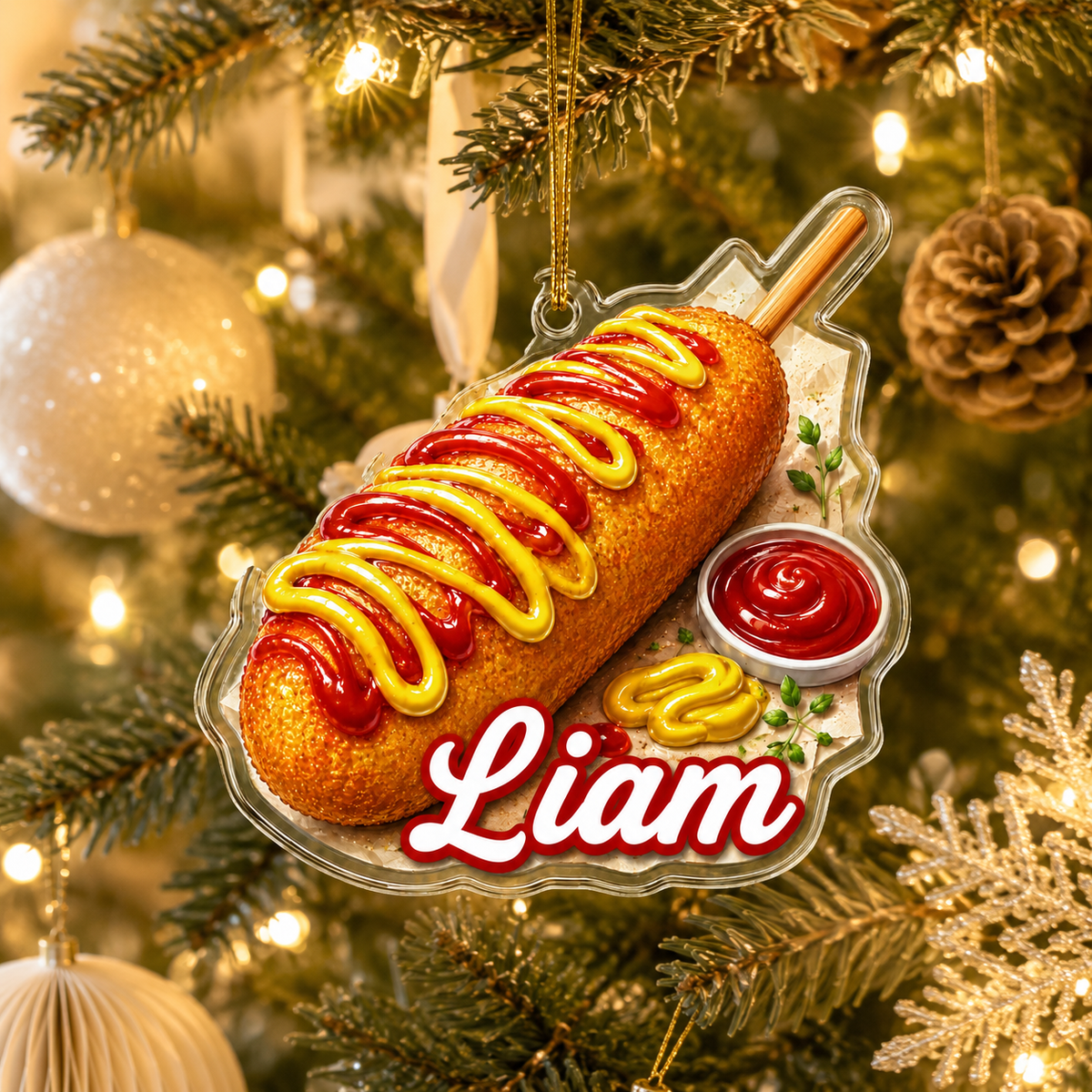 Breakfast Custom Name Corn Dog Acrylic