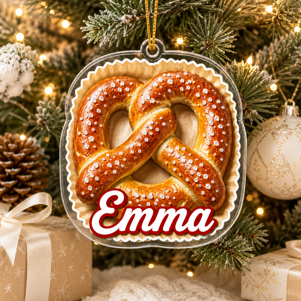 Breakfast Custom Name Soft Pretzel Acrylic