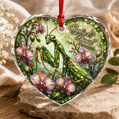 Custom Name Glass Animal Praying Mantis